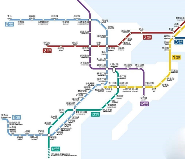 (青岛地铁规划图,来源于网络)