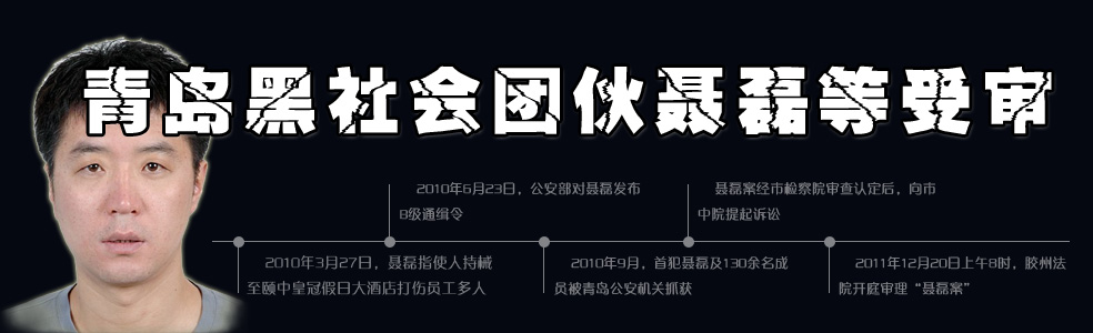 青岛黑社会团伙聂磊等受审