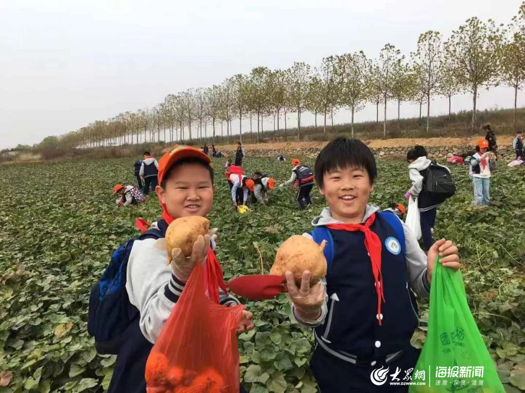 青岛市实验小学学生到即墨金口中学生学农实践基地开展秋游研学