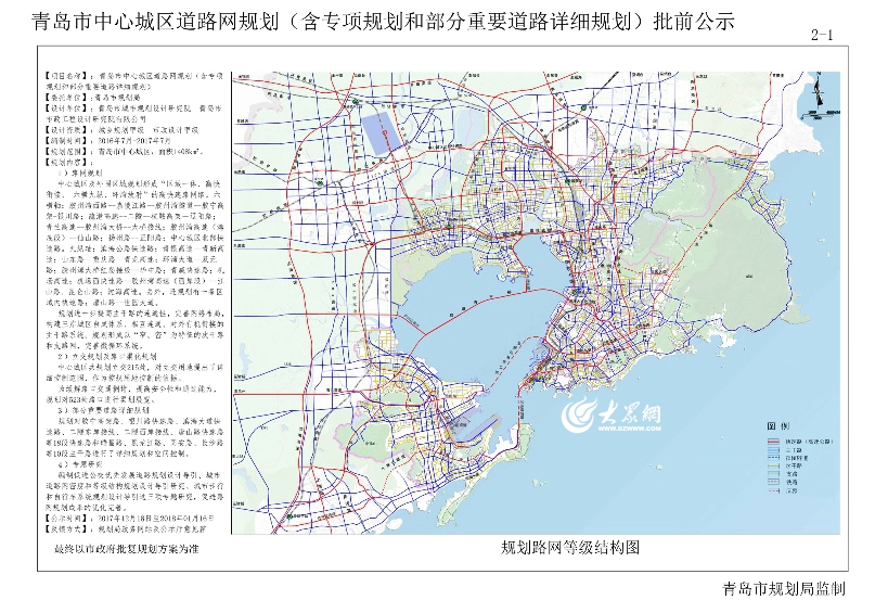 青岛市中心城区道路网规划.